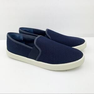 Vince Preston Perforated Slip-On Sneakers Navy Blue